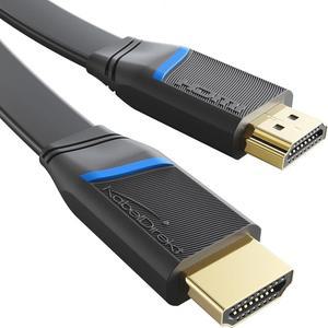 CableDirect HDMI 케이블 플랫 - 0.9m(3피트) ？ 4K60Hz (레이잉용 18Gbit/s용 추가 구리 이더넷이 있는 고