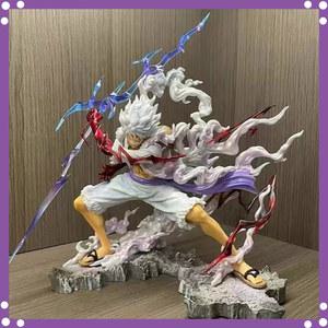 28cm 원피스 피규어 태양 신 기어 5 니카 루피 썬더볼트 원숭이 D 애니메이션 액션 GK Collectible Model Toy PVC