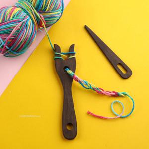 바늘 팔찌 목걸이 펜던트에 나무 뜨개질 포크 DIY 도구 직조 Braider 바느질 액세서리