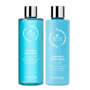 히아루론 앰플토너 420ml+에멀전 300ml 여성 스킨로션 대용량 수분 보습 주름 미백 기초 화장품 청정미인