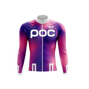 RCC POC 얇은 긴팔 사이클링 저지 세트  통기성 Mtb 레이싱 자전거 유니폼  용수철 재킷  여름