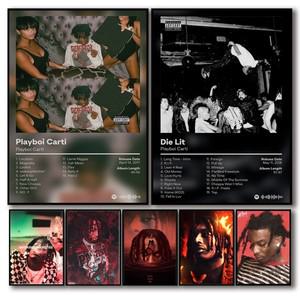 힙합 랩퍼 스타 Playboi Carti 포스터 음악 앨범 미적 그림 룸 바 캔버스 회화 북유럽 예술 벽 홈 장식
