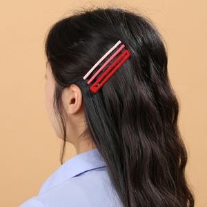 슈슈앤 사각 집게핀 컬러 실핀 헤어핀 2종세트(레드)