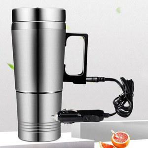 차량용 전기포트 보온컵 12v 전기보온컵 화물차 커피포트 블랙 1200ml 물끓이기 겸용