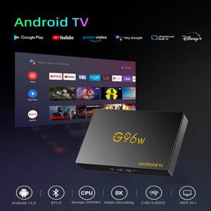 크롬캐스트 스마트 안드로이드 13 TV 박스 8K 울트라 HD Google 어시스턴트 Amlogic S905W2 쿼드코어 스트리밍 미디어 플레이어 4GB128GB Netflix