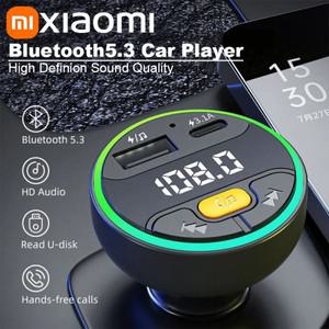 Xiaomi 자동차 FM 송신기 블루투스 5.3 핸즈프리 무선 차량용 키트 USB C 충전기 라디오 Fm 변조기 Mp3 플
