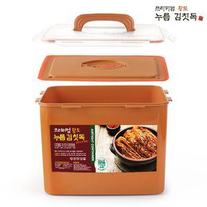 14L 20L 황토 김치보관통 김치보관용기 누름돌 누름통 황토누름독 나렌람