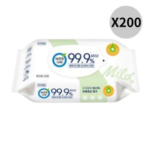 깨끗한나라 손소독 물티슈 마일드 휴대용 20매 X200
