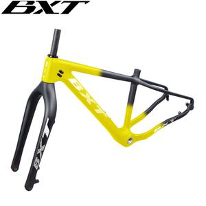 자전거프레임 BXT- 스노우 카본 팻 자전거 프레임 후크 스페이스 190mm 액슬 스루 리어 197mm 26x4.8 타이
