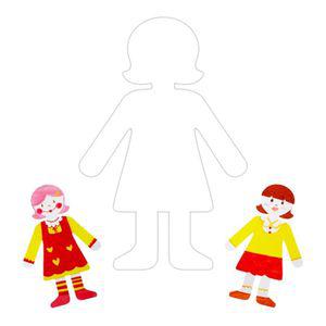미술놀이 모양종이 초대형 (여자) 유아 공작 만들기 공예