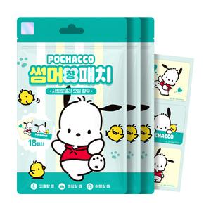 썸머패치 포차코 산리오 썸머 향 패치 모기 밴드 18매입, 3개