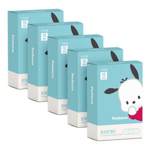 키즈밴드 포차코 산리오 어린이 유아 캐릭터 밴드 10매입, 5개