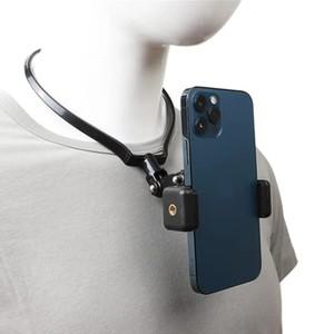 핸즈프리 웨어러블 넥 휴대 전화 스탠드 아이폰 용 범용 교 삼각대 지원 GoPro Go 비디오 셀카 스틱 홀더