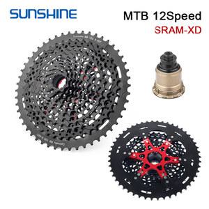 자전거 스프로킷 카세트 SUNSHINE XD 12 속도 9 50T MTB 산악 플라이휠 10 52T 핏 K7 SRAM GX EAGLE 프리휠용