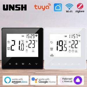 Tuya WiFi/ZigBee 스마트 온도 조절기 물 전기 바닥 난방 가스 보일러 컨트롤러 Alice Alexa 구글