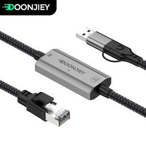 utp케이블 시스코 라우터용 USB C타입 콘솔 케이블 RS232 직렬 어댑터 1000Mbps RJ 45 이더넷 컨버터 2M 3M