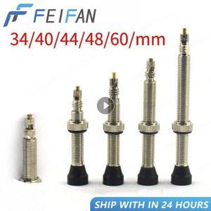 자전거 밸브 캡 튜브 뚜껑 마개 타이어 MTB 도로 진공 프렌치 F/V 구리 코어 사이클링 부품 34mm 40mm 44mm 48mm 60mm 1PC