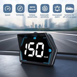 G20 HUD GPS 자동차 디지털 속도계 헤드업 디스플레이, 대형 글꼴 과속 경보 나침반, 모든 전자 액세서리