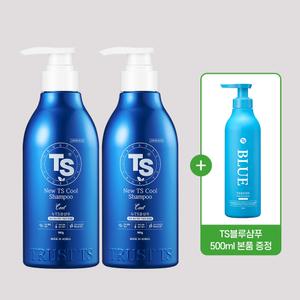 [도착보장] 뉴TS쿨샴푸 500g x 2개+TS블루샴푸 500ml 탈모증상완화 쿨샴푸세트