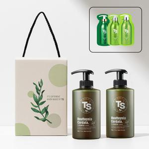TS 두피진정 여성탈모 어성초샴푸 500g x 2개 선물세트+TS샴푸 6g x 4개
