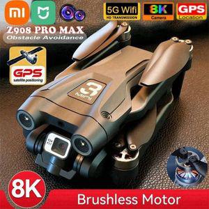 드론 샤오미 Z908Pro Max 전문 듀얼 카메라 HD 8K 브러시리스 모터 GPS FPV 장애물 회피 접이식 쿼드콥터 U