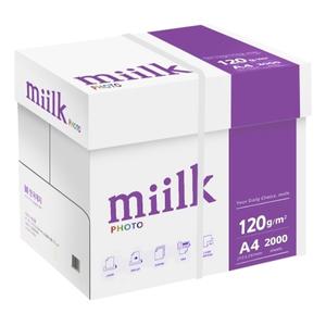 밀크 A4 복사용지(A4용지) 120g 2000매 1BOX