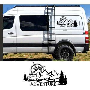 대형 모험을위한 자동차 스티커 비닐 스티커 캠핑카 밴 Motorhome 데칼 마운틴 컴퍼스