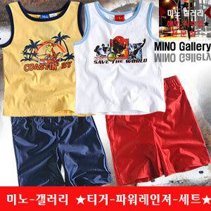 미노갤러리/초특가 2400원/직수입국내독점/운동 트래이닝 나시세트/반바지 캐릭터나시상하세트/옷걸이포함