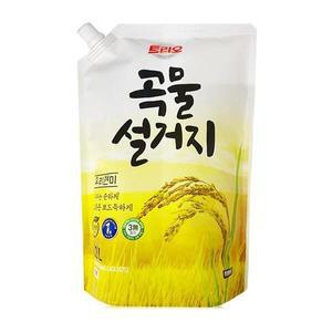 [기타]주방세제 트리오 곡물설거지 우리현미 1200ml x 4개