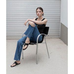 캘빈클라인 CALVIN KLEIN JEANS 여성 하이라이즈 와이드핏 미드블루 데님 J225105 1A4 J2251051A4 1805385