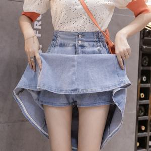 플레어 청치마 빅사이즈 치마바지 큐롯팬츠