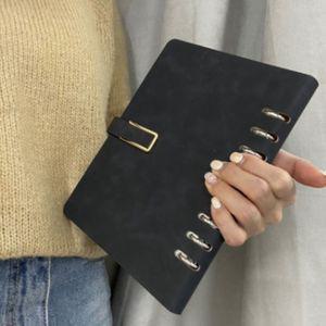 줄눈속지 데일리 6공 A5 만년 다이어리 노트 블랙가죽수첩 업무 업무용 일기장