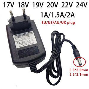직류전원장치 17V 18V 19V 20V 22V 24 V 전원 어댑터 EU 영국 AU 17 18 19 20 22 ACDC 1A 15A 2A Adaptador