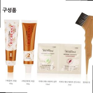 리체나 헤어염색약 칼라 크림 헤나 6R 구리빛레드