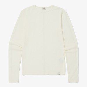 [매장정품] 노스페이스 NORTHFACE화이트라벨 여성 벨루카 울 긴팔 라운드티 NT7TQ31J