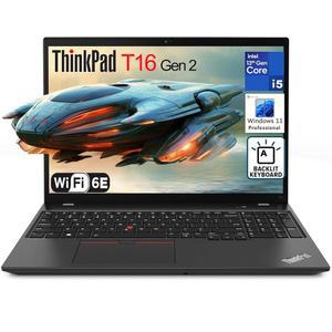 Lenovo 씽크패드 T16 Gen 2 16인치 FHD+ 비즈니스 노트북 컴퓨터 인텔 10코어 i5-1335U (비트 i7-1255U) 24