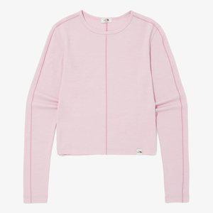 [매장정품] 노스페이스 NORTHFACE화이트라벨 여성 벨루카 울 크롭 긴팔 라운드티 NT7TQ30L