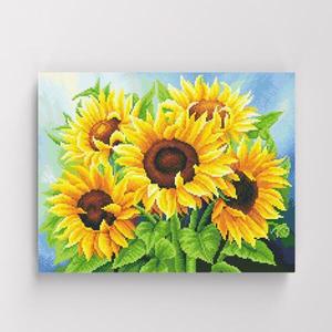 [아트박스]/아이러브페인팅 DIY캔버스형 보석십자수 40x50cm 5개의태양