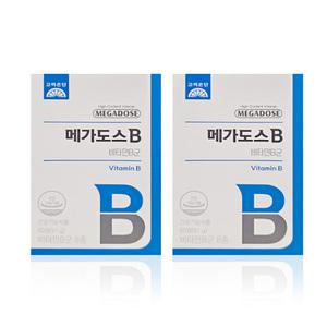 고려은단 메가도스B 비타민B군 850mg 60정 2통 고함량 활력 수용성비타민 GT