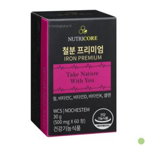뉴트리코어 철분 프리미엄 남성 여성 철분제 2개월분
