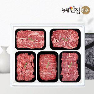 갤러리아 [농협안심한우] 1등급 한우 선물세트 구이정육3호 2kg (등/채/국/불/