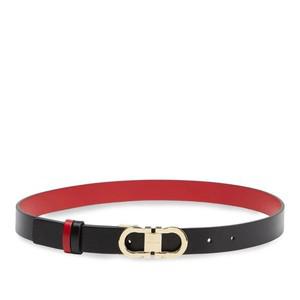 페라가모 간치니 벨트 230294/0771068 NERO/FLAME RED