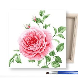 아이러브페인팅 DIY캔버스형 그림그리기 25x25cm 한송이 장미