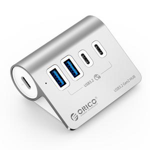 오리코 M3CU2-G2-05 USB3.2 A단자 2포트 + USB3.2 C단자 2포트 10Gbps 알루미늄 C타입 허브