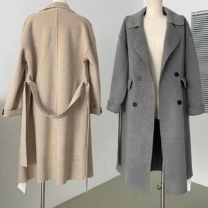 [BZJL8C07_4C]따뜻한 핸드메이드 울 더블 롱코트 데일리