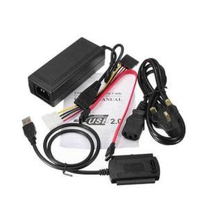 전원 공급 장치가 있는 USB 2.0IDE SATA 어댑터 컨버터 케이블 2.5 하드 드라이브 디스크 HDD IDA Sata 외