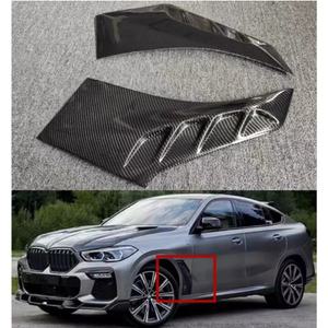 BMW G06 X6 20-23 리얼 카본 프론트 펜더 벤트 사이드 덕트 트림 바디 키트