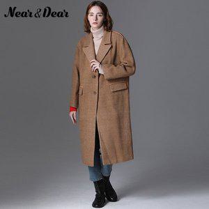 [르오트]배색포인트 오버핏 체크 울코트_P348549688
