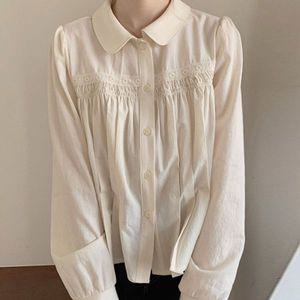 [헤레이스]자수주름블라우스 YMSH24SS143_P353941110