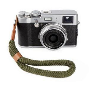 키브루어 카메라 핸드 손목 스트랩 부드러운 면 손 후지필름 X-T5 X-T30 X-T20 X-T4 X-T3 X100V X100F 소니 A6000 A6100 A6300 A6400 A6500 A6700 및 기타 미러리스 카메라- 그린